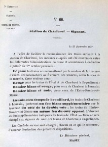 Charleroi - signaux des trains entrant en gare 1857.jpg